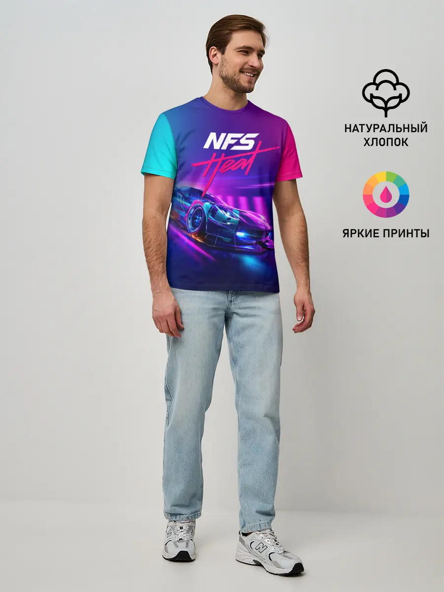 Мужская базовая футболка / NEED FOR SPEED - HEAT