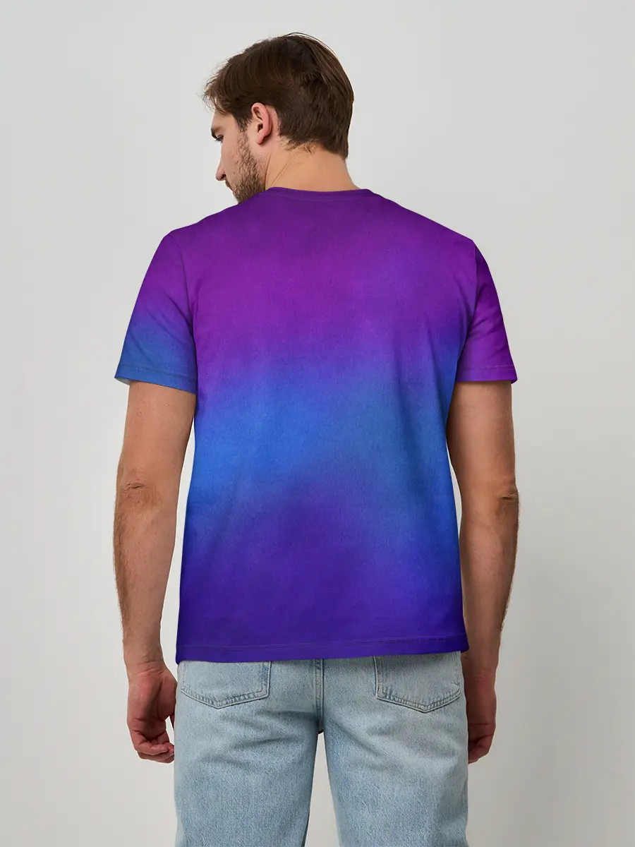 Мужская базовая футболка / Leather gradient