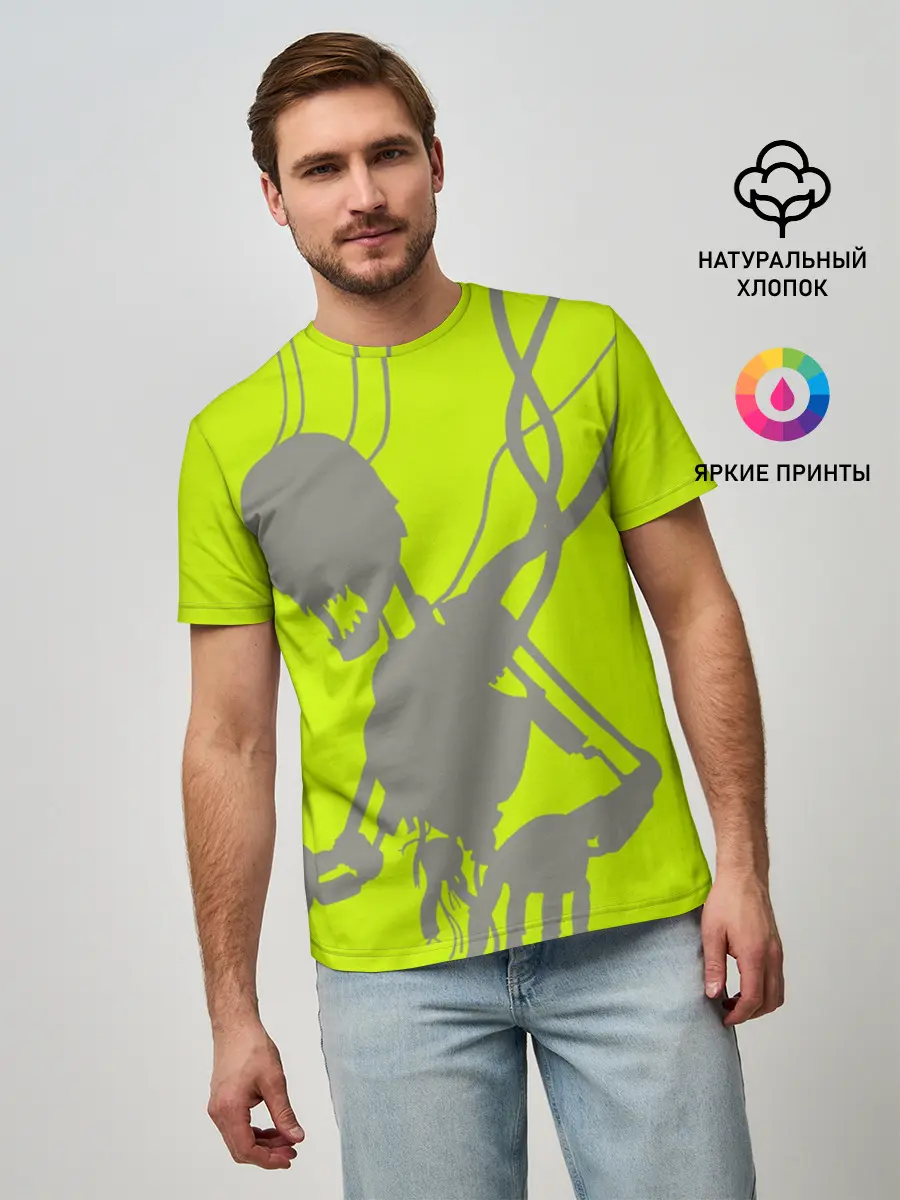 Мужская базовая футболка / Силуэт злого духа