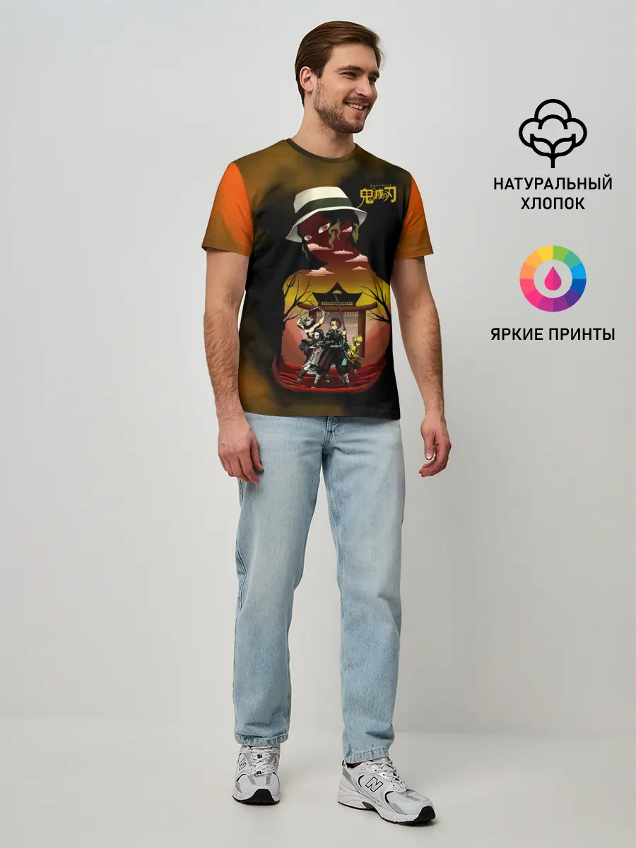 Мужская базовая футболка / ГЕРОИ Клинок, рассекающий демонов