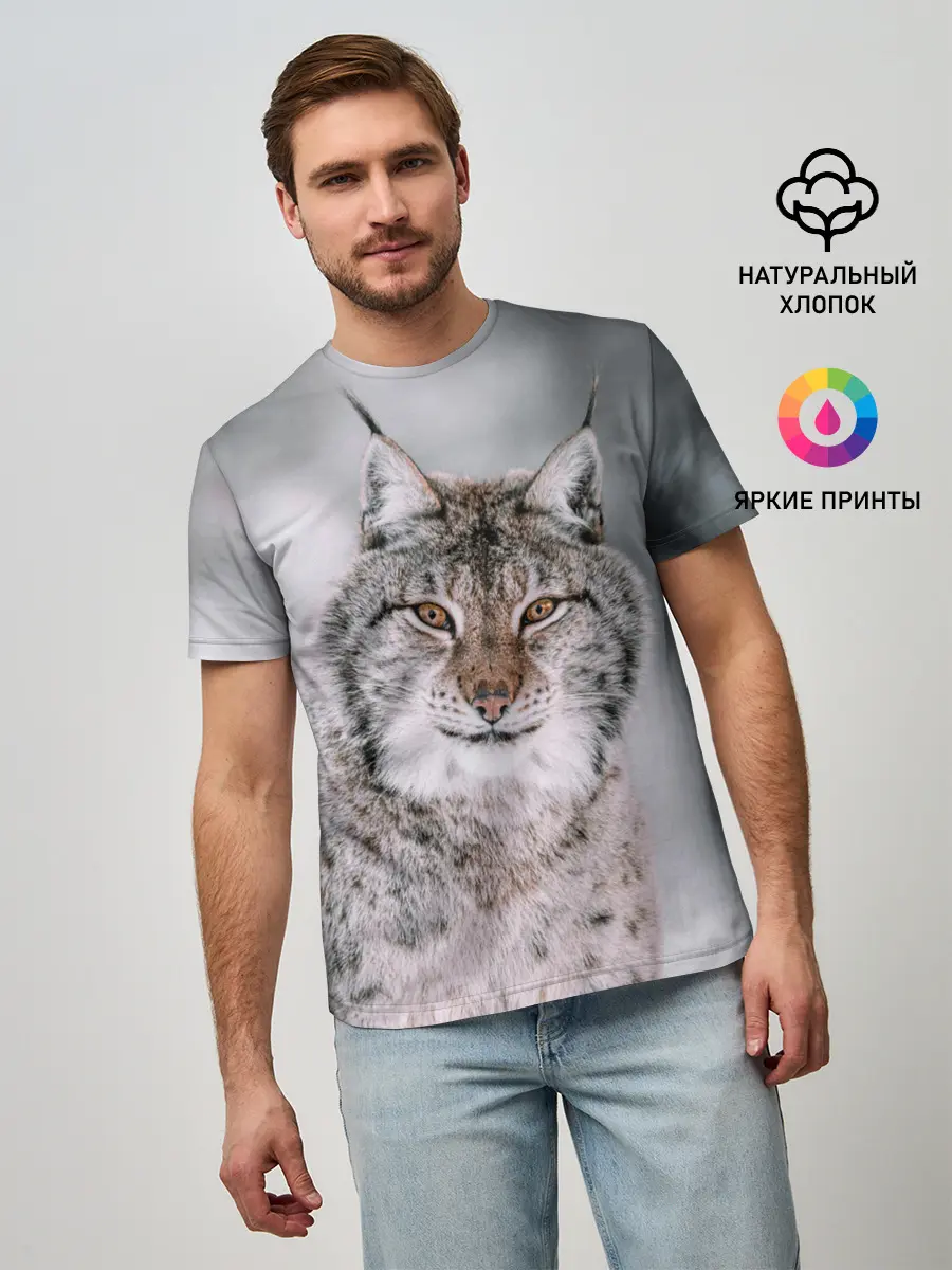 Мужская базовая футболка / Рысь