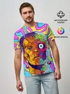 Мужская базовая футболка / Психоделический Франкенштейн