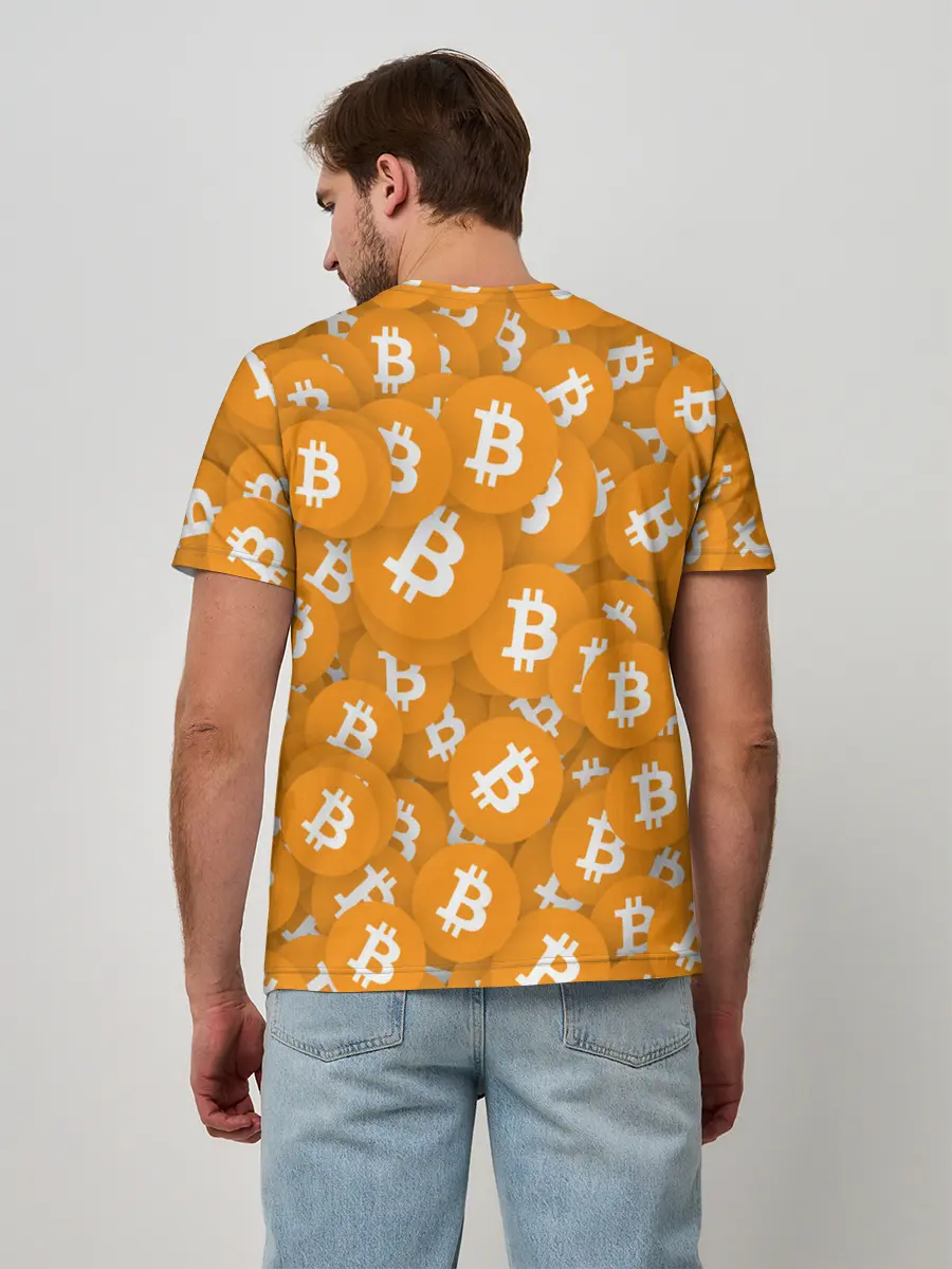 Мужская базовая футболка / Я БИТКОИН / I AM BITCOIN