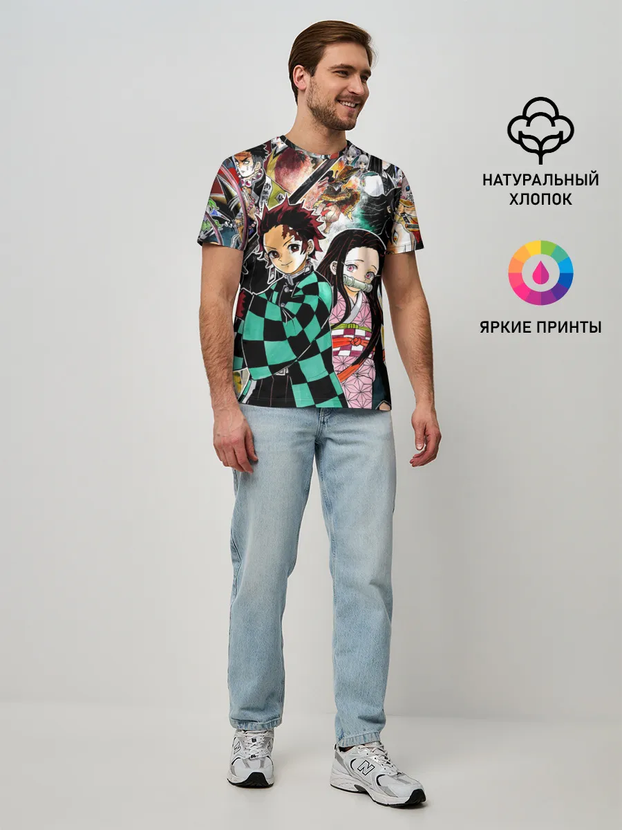 Мужская базовая футболка / Клинок рассекающий демонов