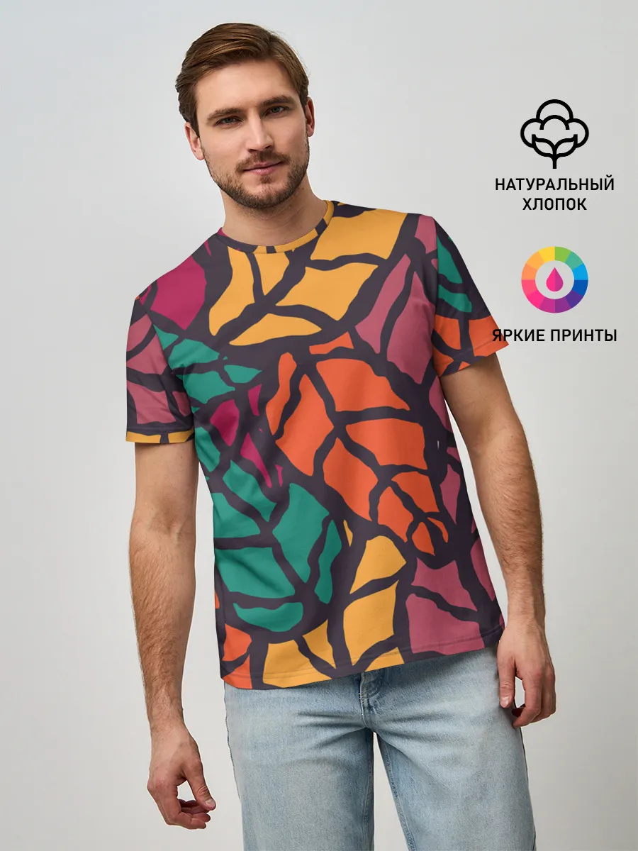 Мужская базовая футболка / Листья