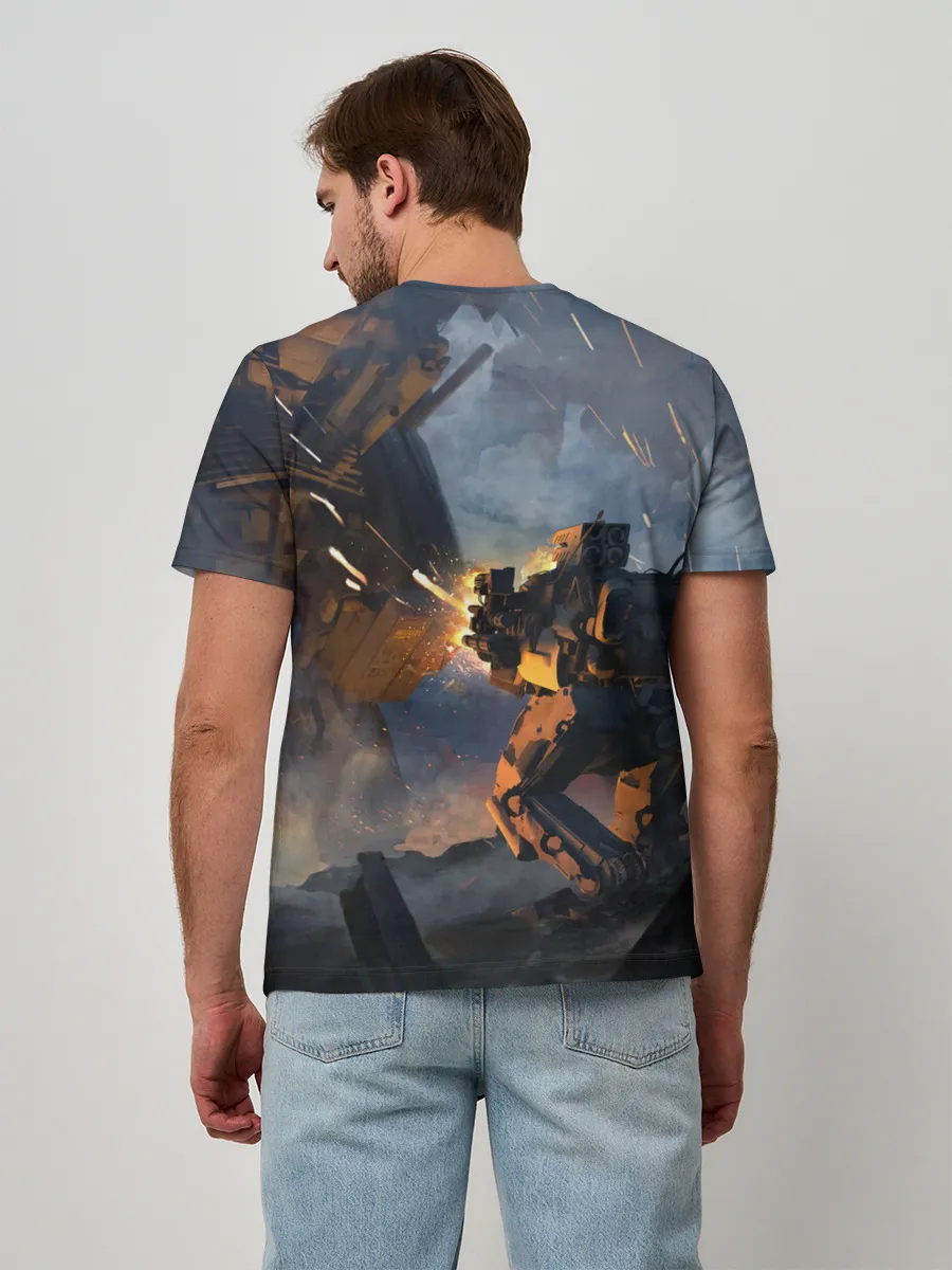 Мужская базовая футболка / Battletech warrior