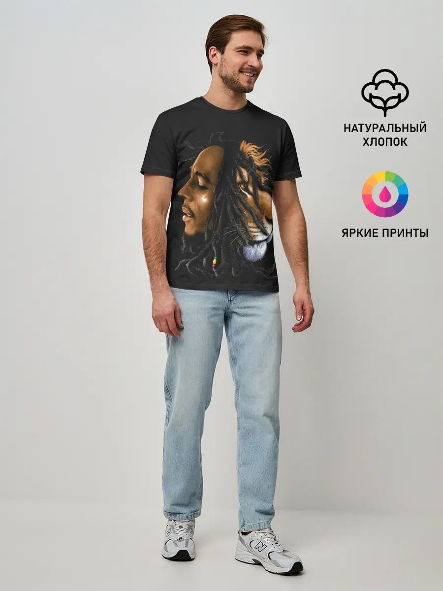 Мужская базовая футболка / БОБ МАРЛИ