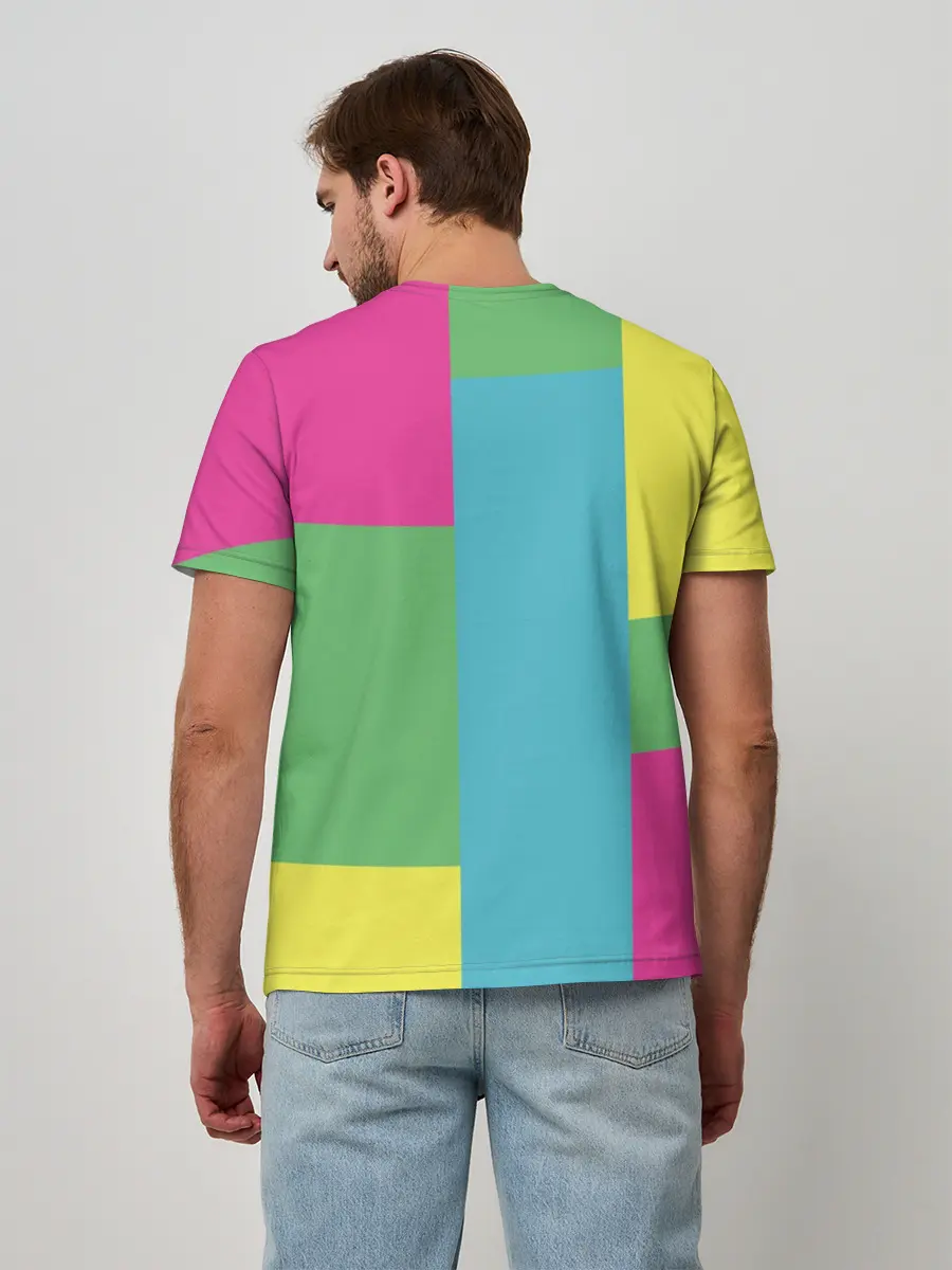 Мужская базовая футболка / Яркий Кот