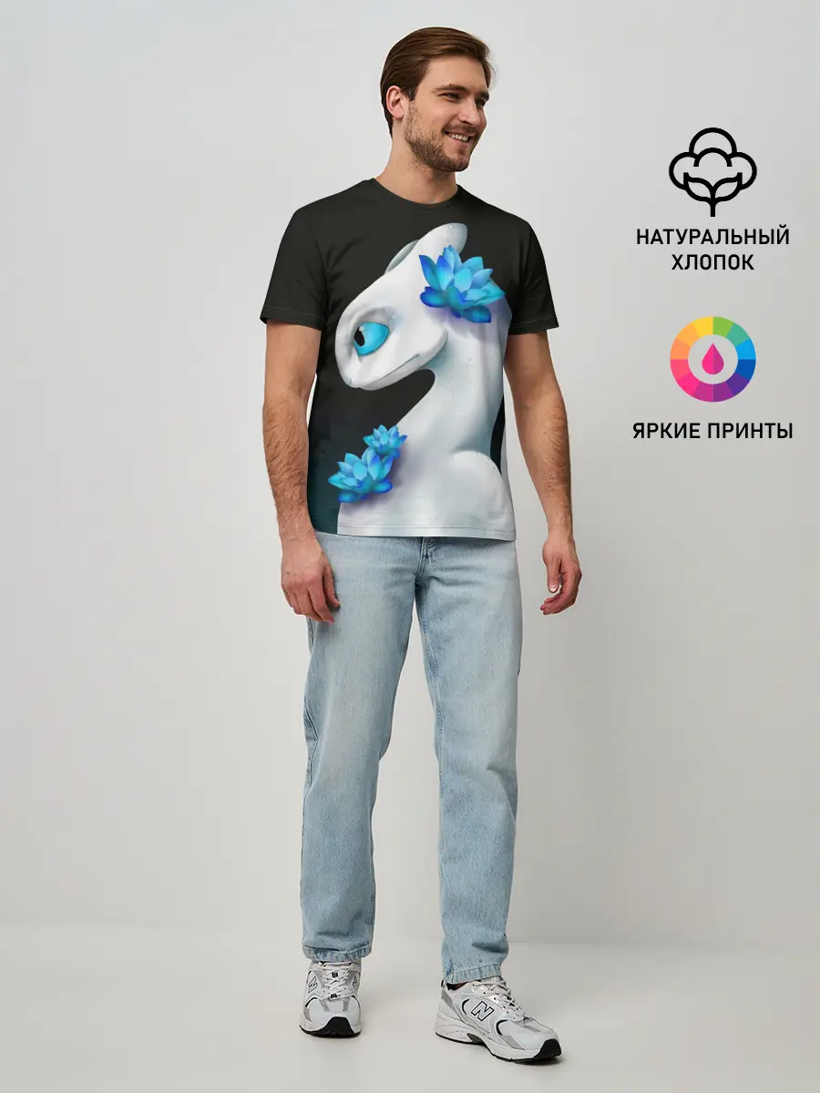 Мужская базовая футболка / Как приручить дракона