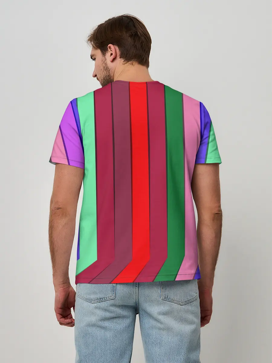 Мужская базовая футболка / радуга