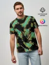 Мужская базовая футболка / Изумрудные осколки кристаллов