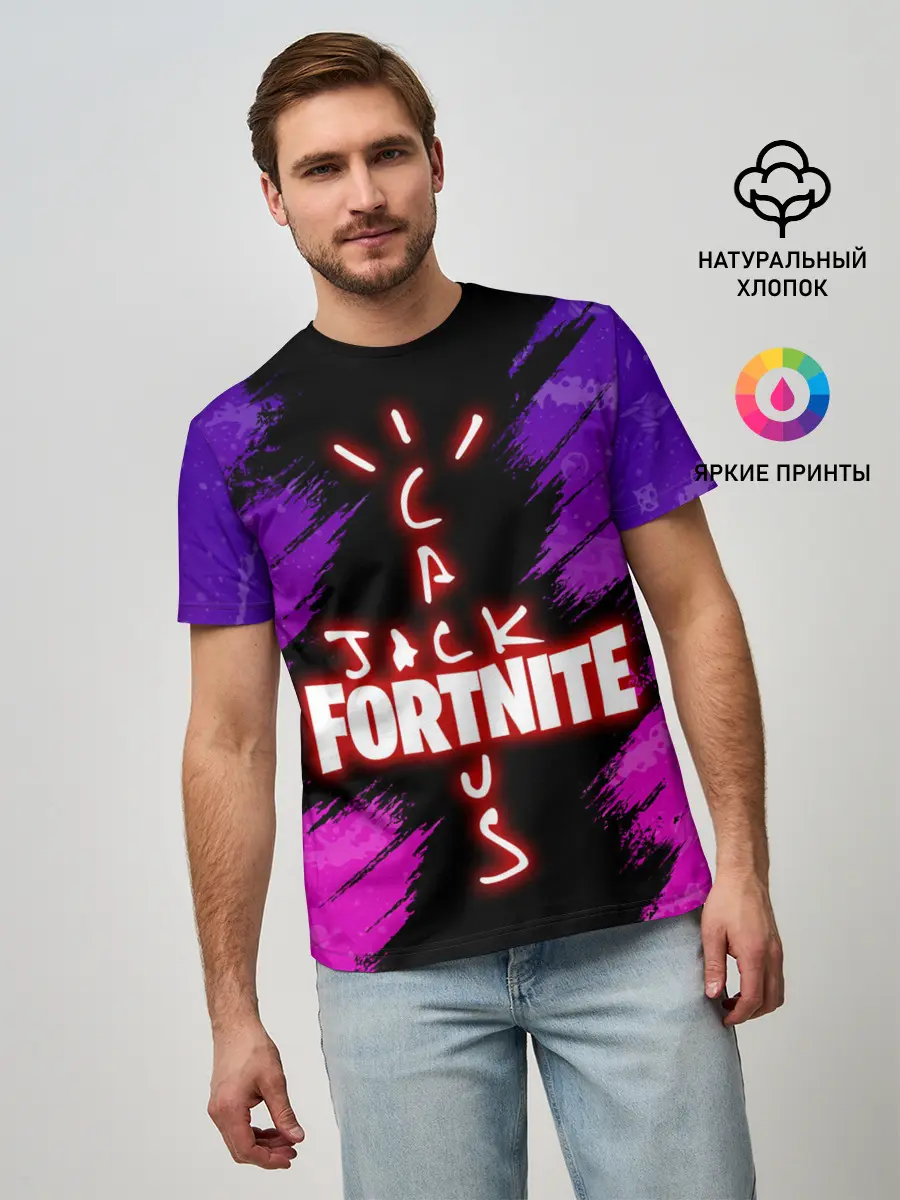Мужская базовая футболка / FORTNITE X TRAVIS SCOTT