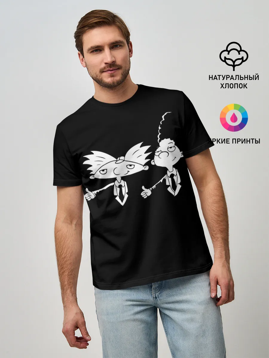 Мужская базовая футболка / Эй, Арнольд