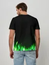 Мужская базовая футболка / Зеленый огонь