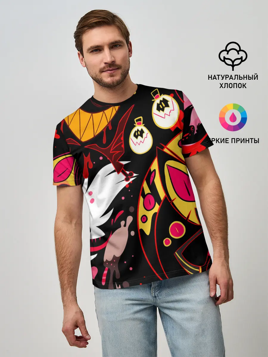 Мужская базовая футболка / Hazbin Hotel