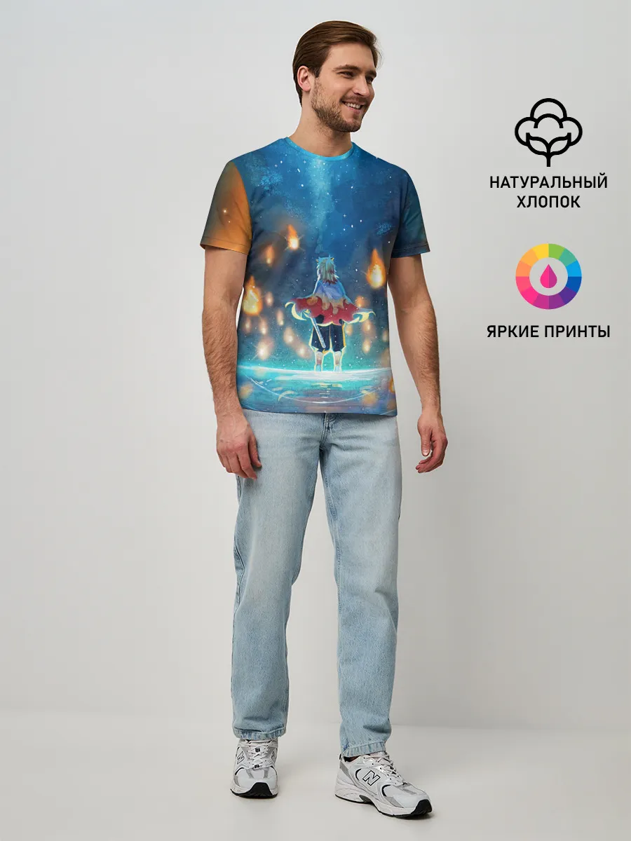 Мужская базовая футболка / Ренгоку Кёджуро Клинок демонов