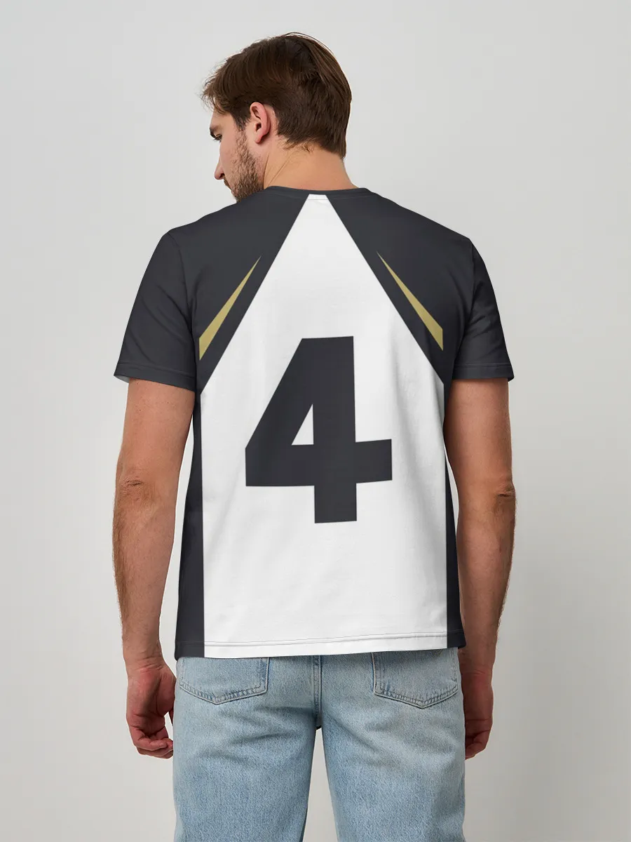 Мужская базовая футболка / Бокуто 4 форма Фукуродани