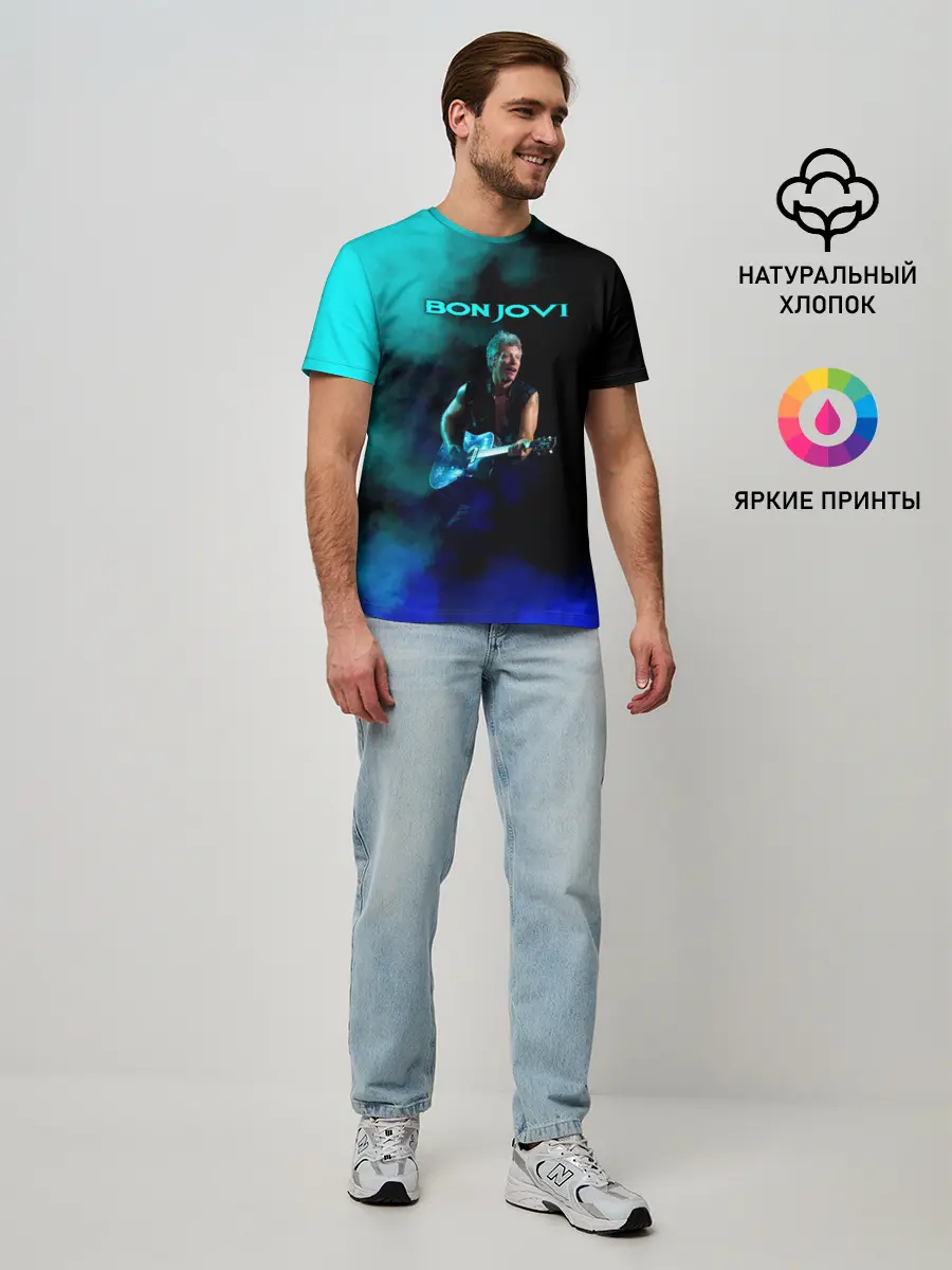 Мужская базовая футболка / Bon Jovi
