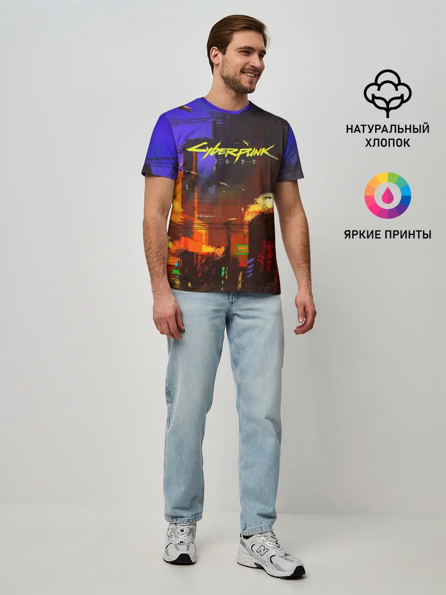 Мужская базовая футболка / Cyber Punk 2077