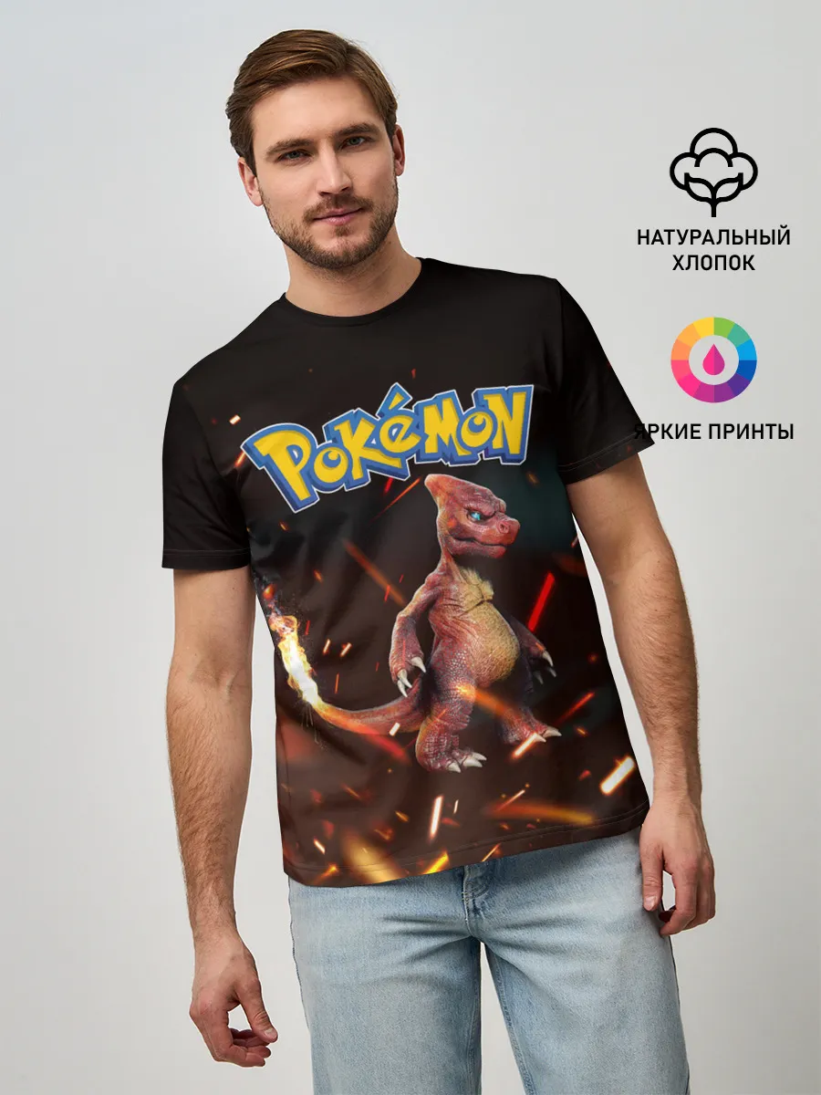Мужская базовая футболка / Charizard | Pokemon