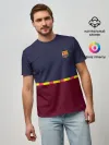 Мужская базовая футболка / FC Barcelona | Flag and team Logo