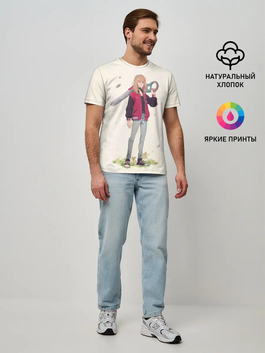 Мужская базовая футболка / Кавай