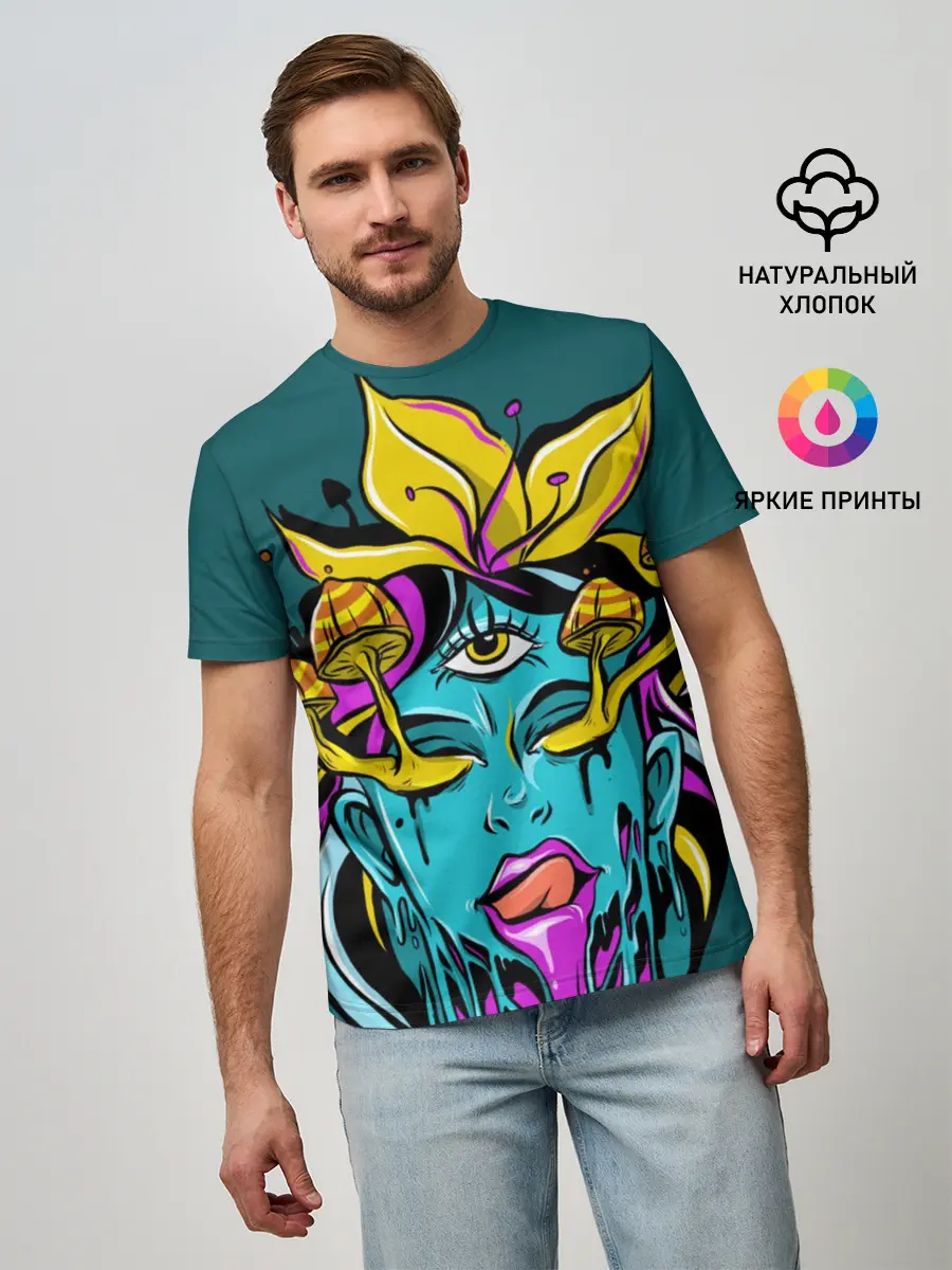 Мужская базовая футболка / Девушка трип