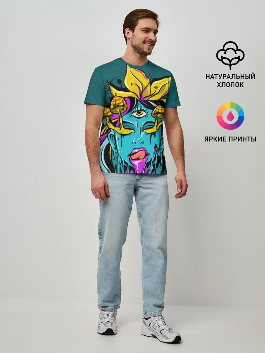 Мужская базовая футболка / Девушка трип