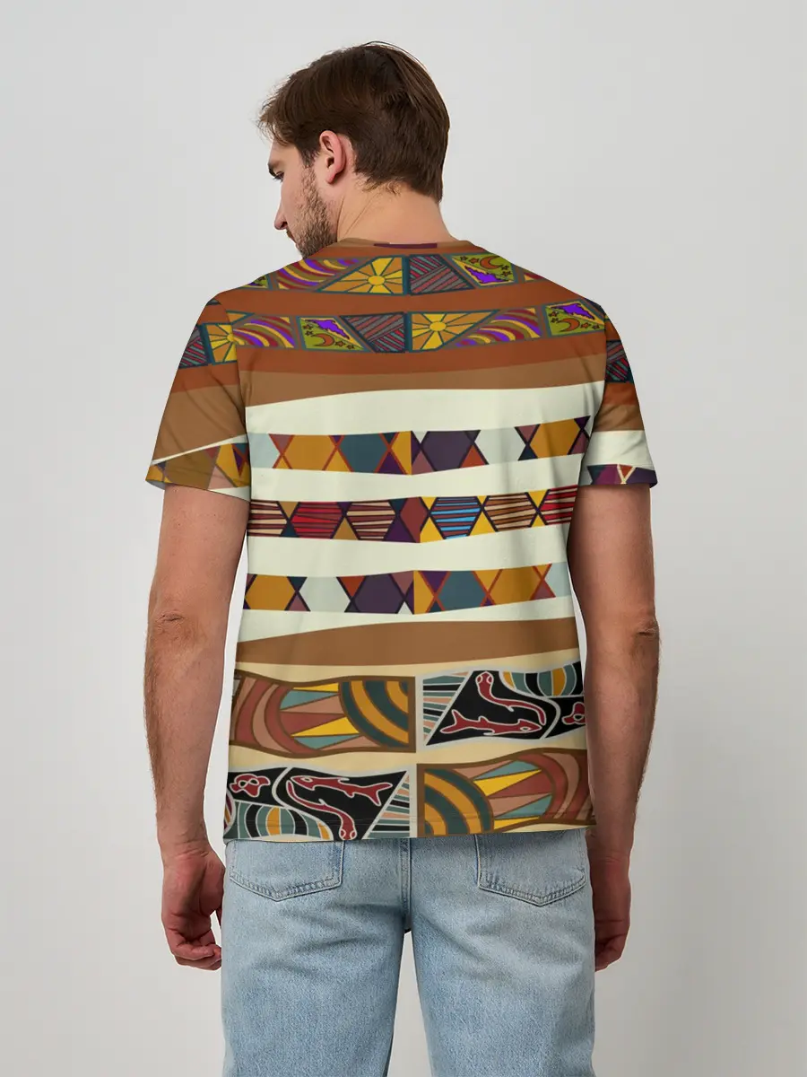 Мужская базовая футболка / Африканская мозаика