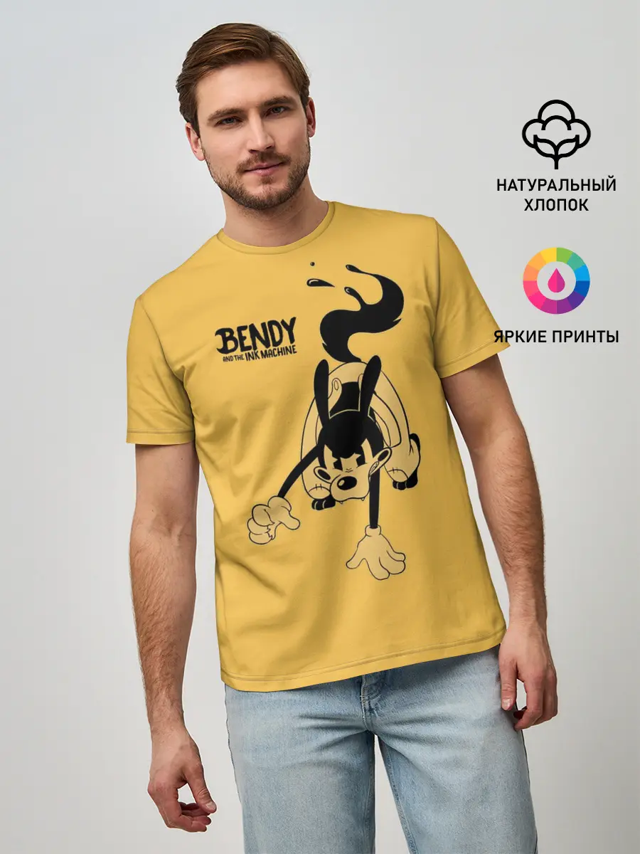 Мужская базовая футболка / Bendy And The Ink Machine