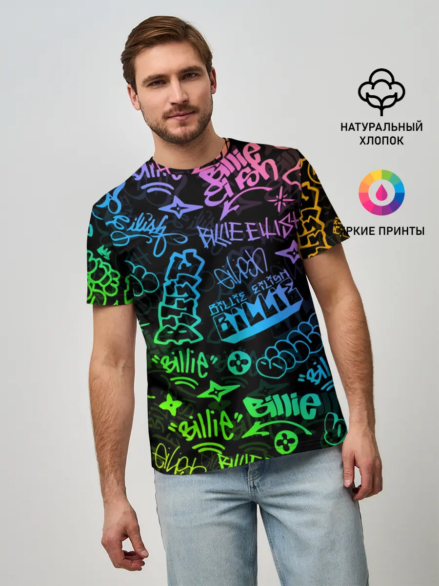 Мужская базовая футболка / BILLIE EILISH | БИЛЛИ АЙЛИШ