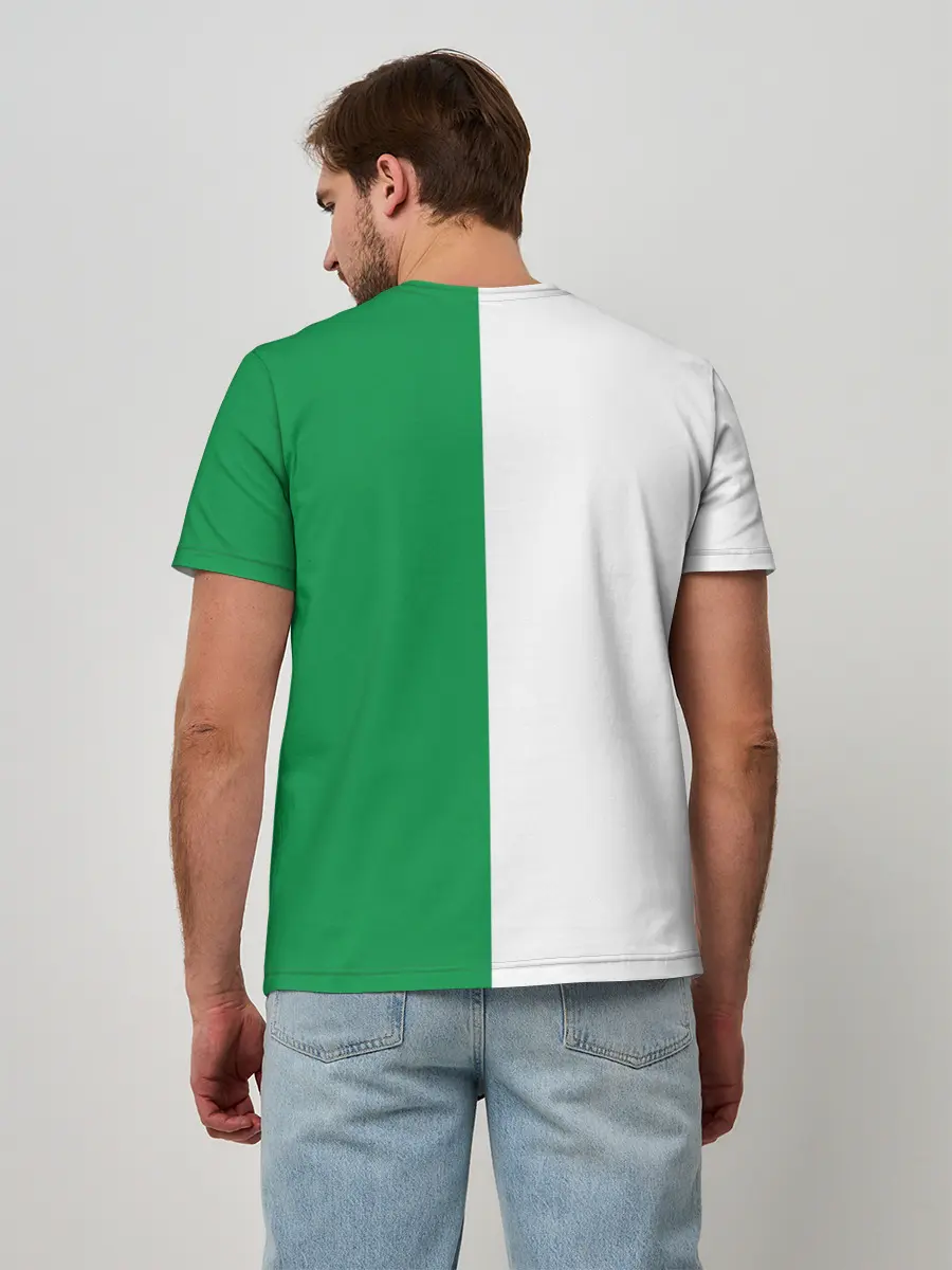 Мужская базовая футболка / Зелёная Ёлочка