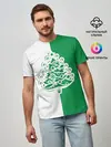 Мужская базовая футболка / Зелёная Ёлочка