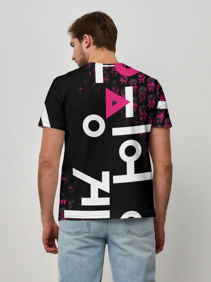 Мужская базовая футболка / SQUID GAME | ПАТТЕРН СТРАЖЕЙ