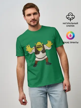 Мужская базовая футболка / Shrek. Somebody
