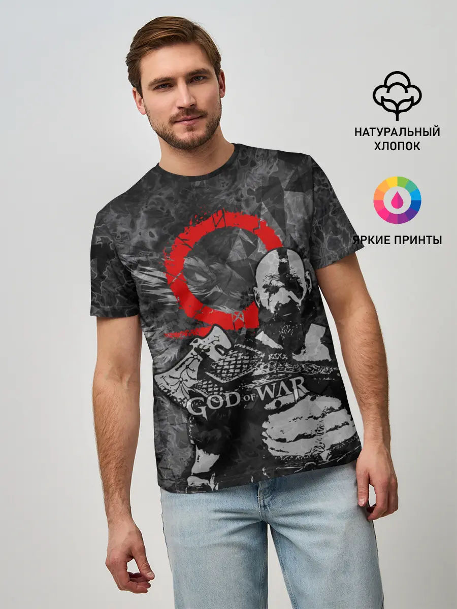 Мужская базовая футболка / GOD OF WAR : KRATOS
