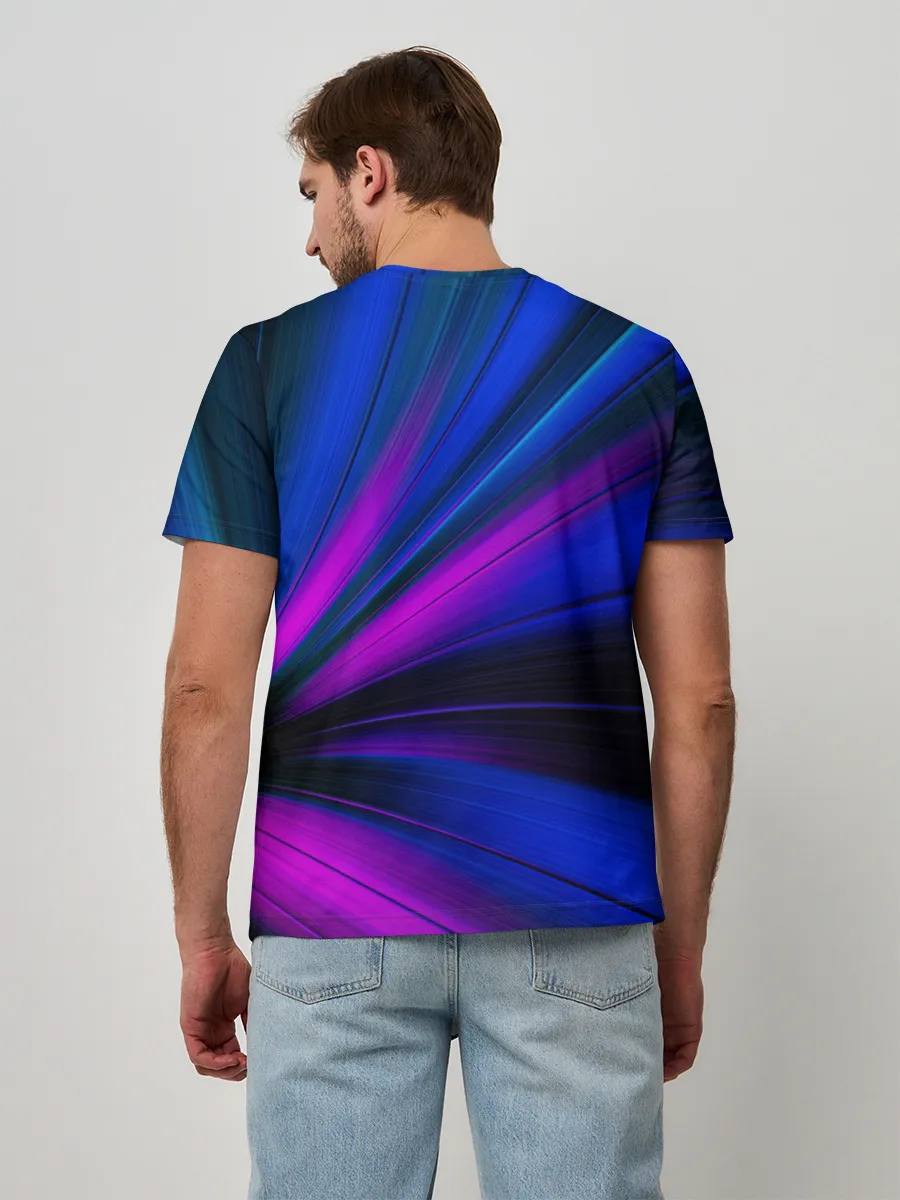 Мужская базовая футболка / НЕОНОВЫЕ ВОЛНЫ | NEON STRIPES