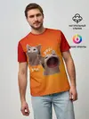 Мужская базовая футболка / Cat Pop