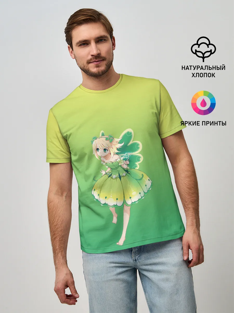 Мужская базовая футболка / Фея клевера