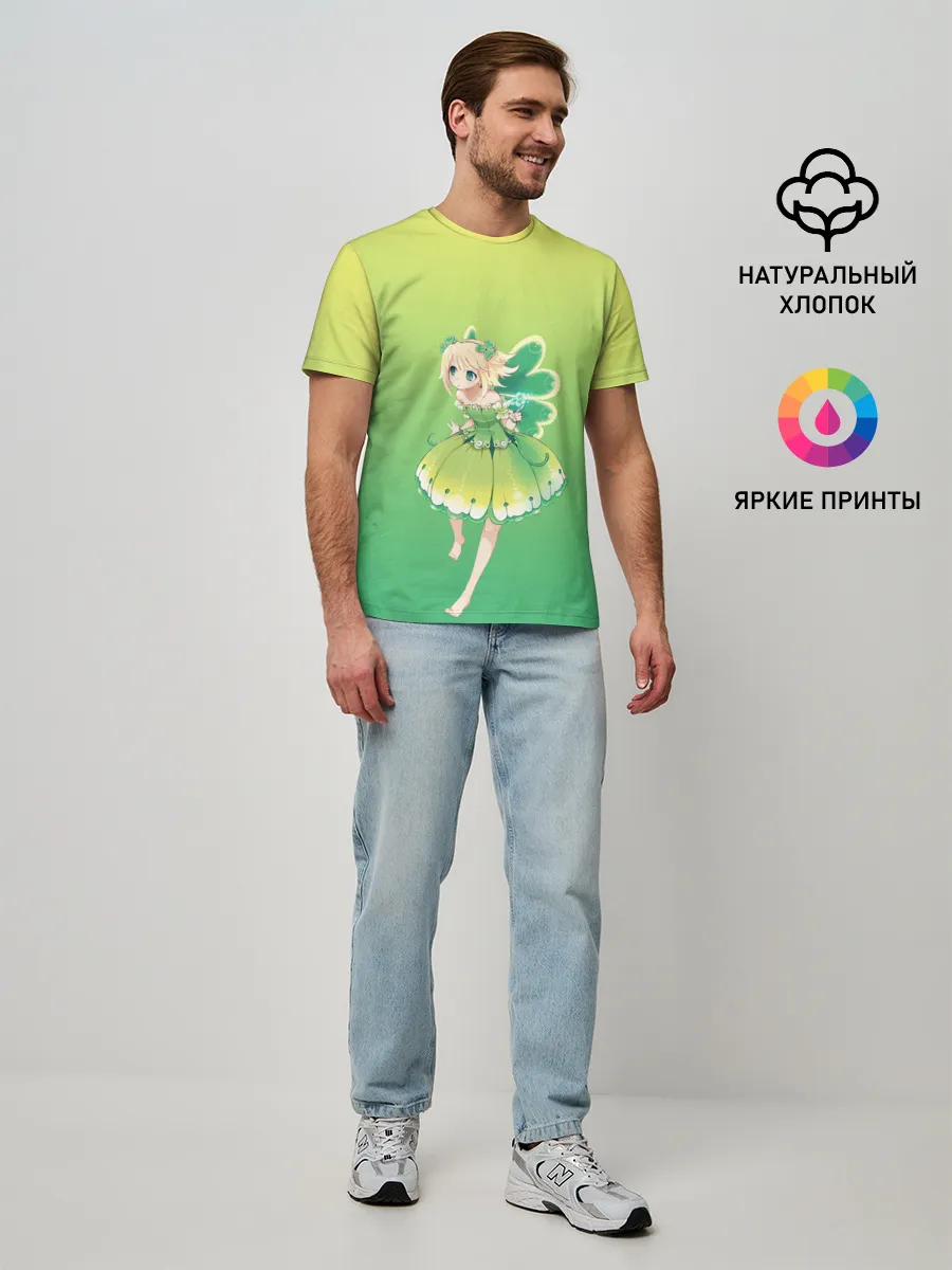 Мужская базовая футболка / Фея клевера