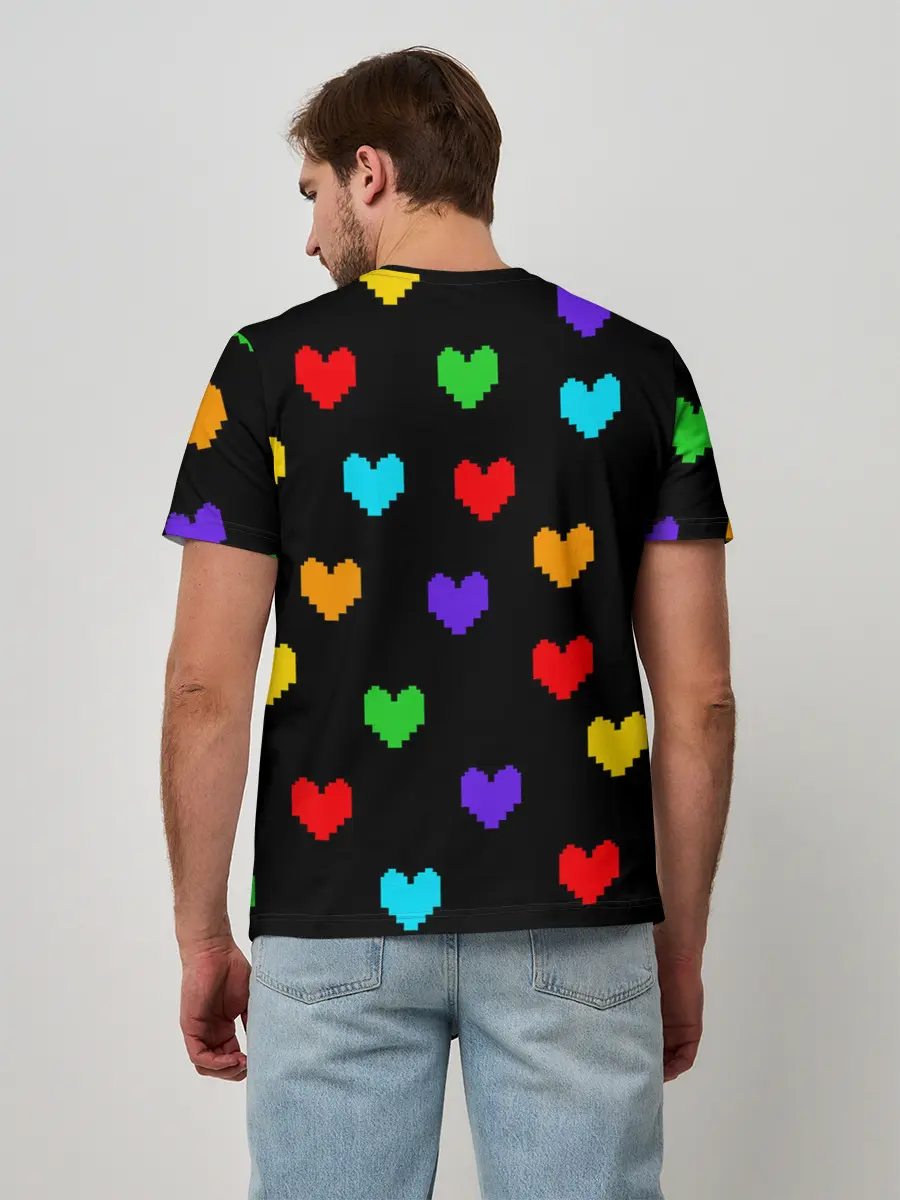 Мужская базовая футболка / UNDERTALE HEART