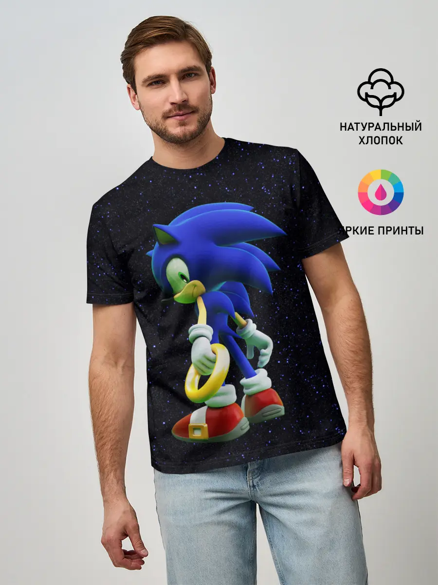 Мужская базовая футболка / Sonic