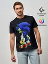 Мужская базовая футболка / Sonic