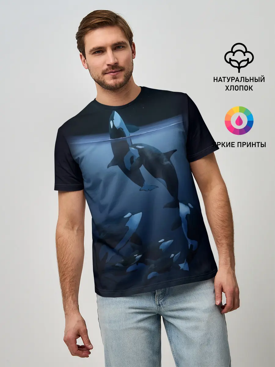 Мужская базовая футболка / касатки