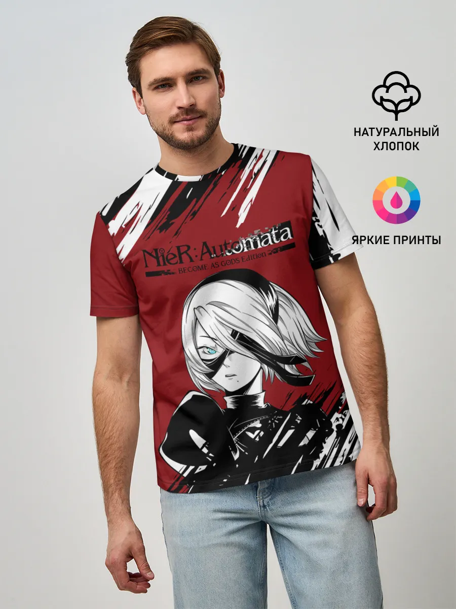 Мужская базовая футболка / ЙоРХа | Nier Automata