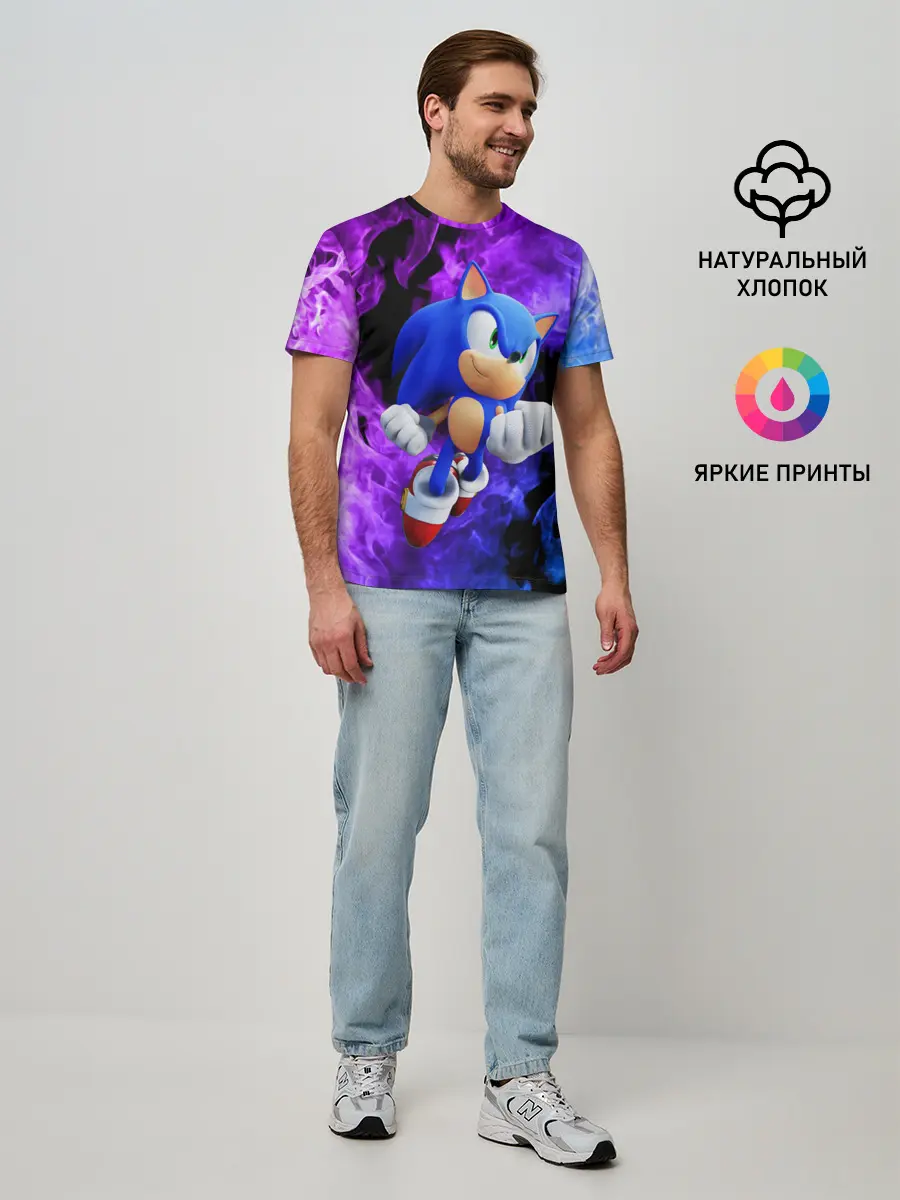 Мужская базовая футболка / SONIC