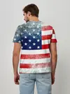 Мужская базовая футболка / Америка Флаг