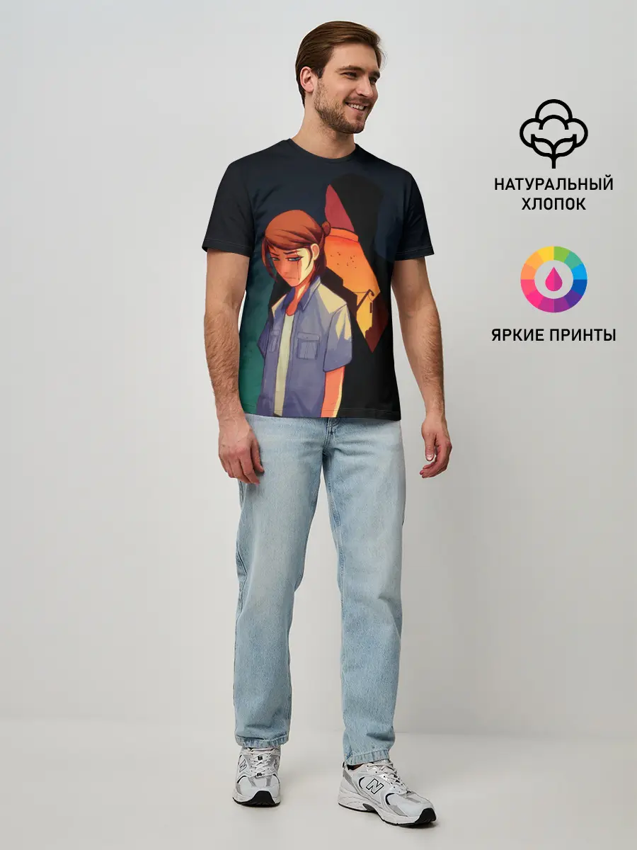 Мужская базовая футболка / Анимационные Элли и Джоел