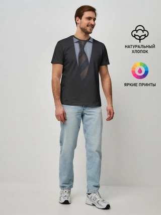 Мужская базовая футболка / Смокинг