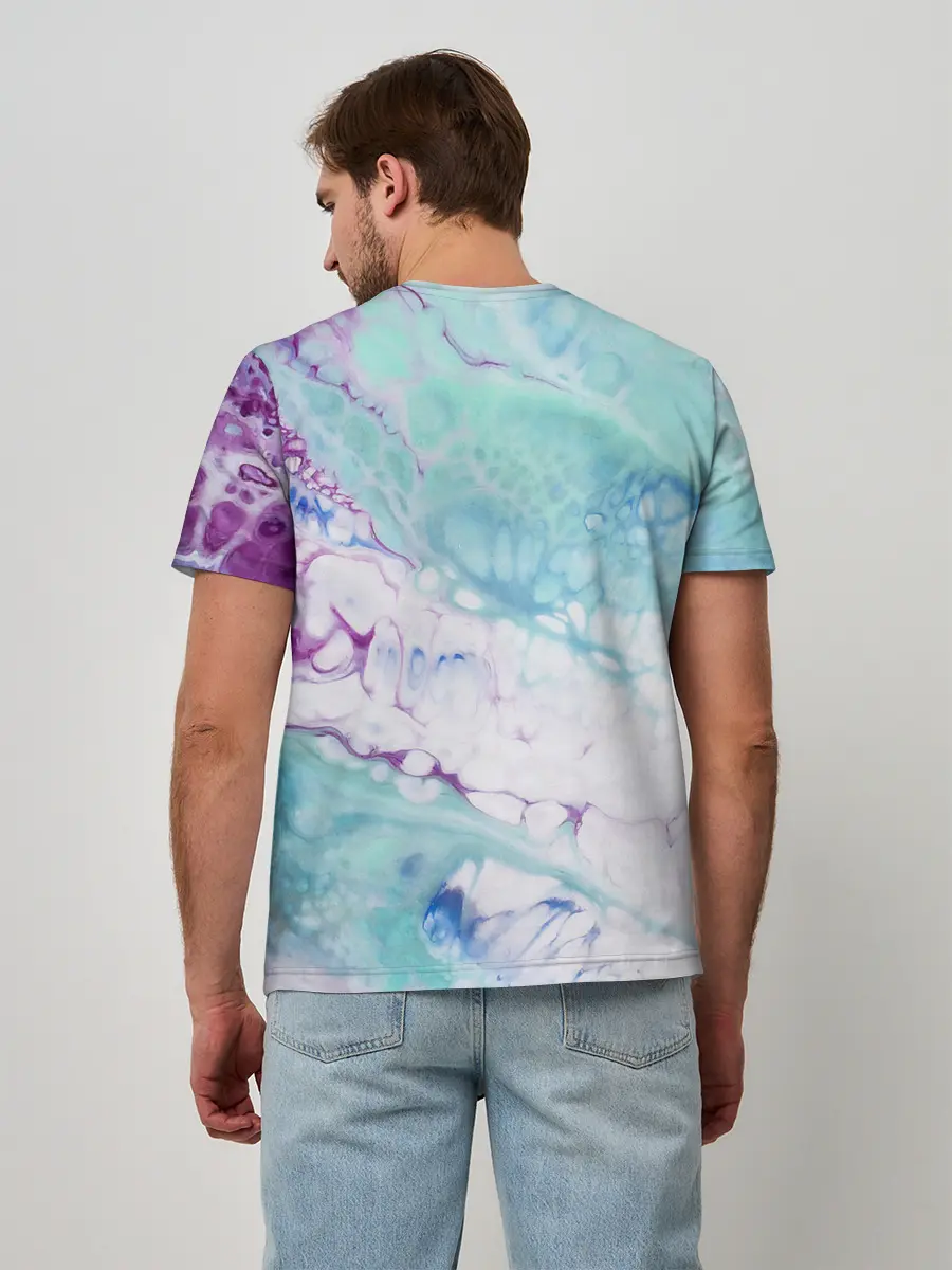Мужская базовая футболка / Цветная морская пена